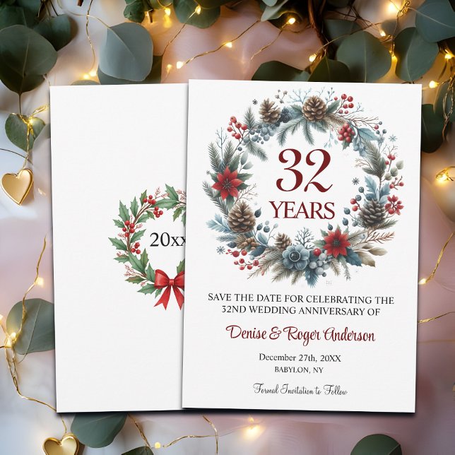 Winter zum 32. Hochzeitstag Save The Date (Von Creator hochgeladen)