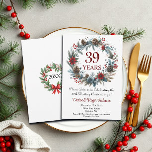 Winter zum 39. Hochzeitstag Einladung