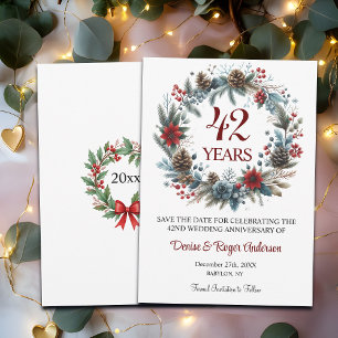 Winter zum 42. Hochzeitstag Save The Date