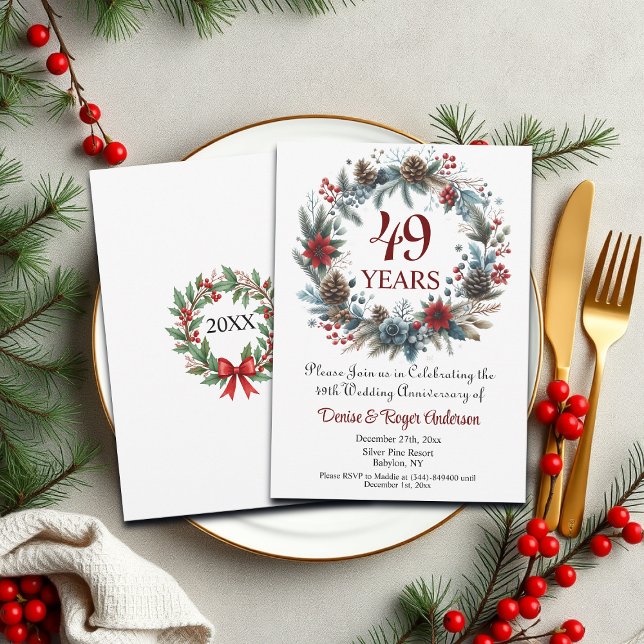 Winter zum 49. Hochzeitstag Einladung (Von Creator hochgeladen)