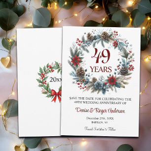 Winter zum 49. Hochzeitstag Save The Date