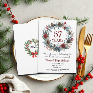 Winter zum 57. Hochzeitstag Einladung