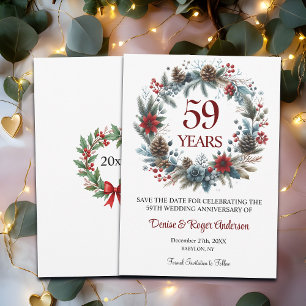 Winter zum 59. Hochzeitstag Save The Date