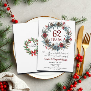 Winter zum 62. Hochzeitstag Einladung