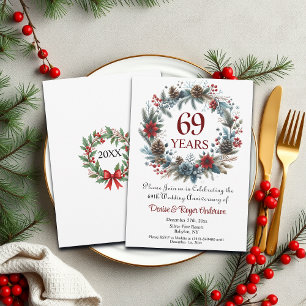 Winter zum 69. Hochzeitstag Einladung