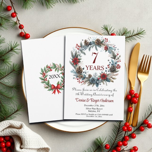 Winter zum 7. Hochzeitstag Einladung (Von Creator hochgeladen)