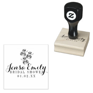Winter-Zweig-Logo-Junggesellinnen-Abschied-Favor Gummistempel