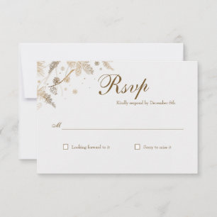 Winter-Zweige Hochzeit-RSVP Einladung