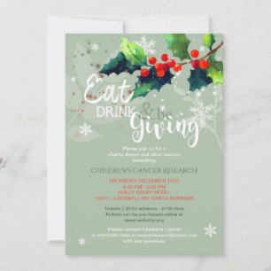 Winterabend Wohltätigkeit   Stille Auktion Einladung