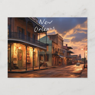 "Winterabende in New Orleans" Feiertagspostkarte