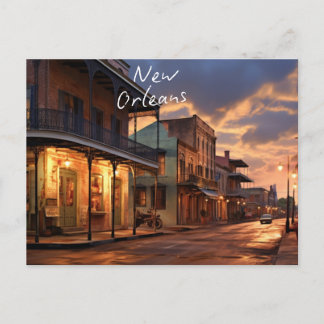 "Winterabende in New Orleans" Feiertagspostkarte
