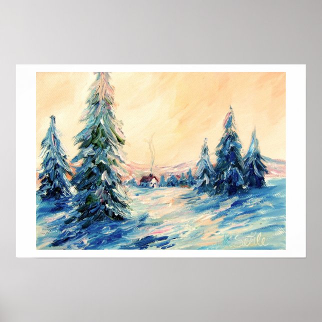 Winterabstände in der Printwerbung Poster (Vorne)