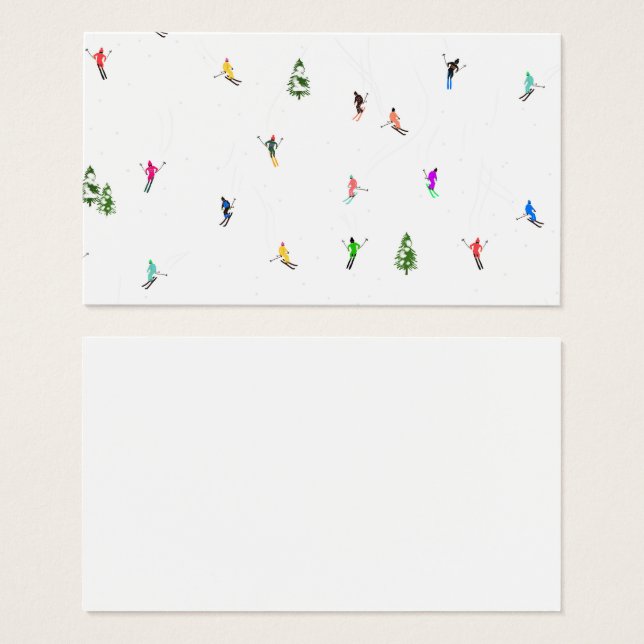 Winteralpine Skifahrer Skispass (Vorne & Hinten)