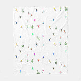 Winteralpine Skifahrer Skispass Fleecedecke