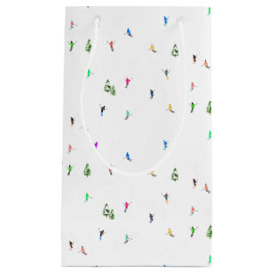 Winteralpine Skifahrer Skispass Kleine Geschenktüte