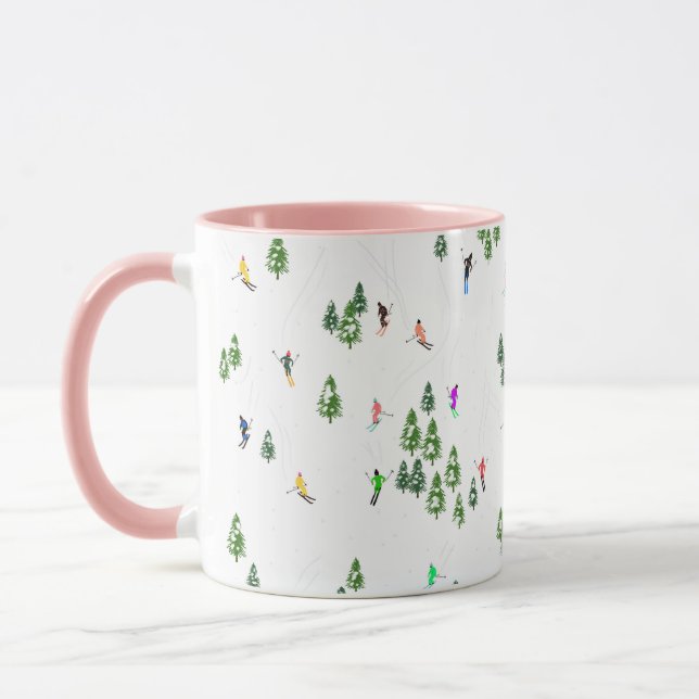 Winteralpine Skifahrer Skispass Tasse (Links)