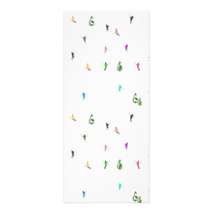 Winteralpine Skifahrer Skispass Werbekarte