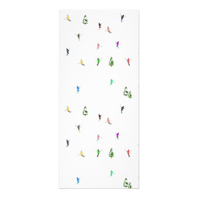 Winteralpine Skifahrer Skispass Werbekarte (Vorne)