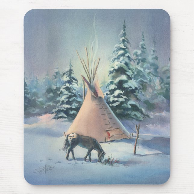 WINTERAPPALOOSA durch SHARON SHARPE Mousepad (Vorne)