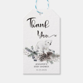 Winterbaby-Dusche Danke Geschenkanhänger