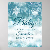 Winterbaby Es ist kalt draußen Babydusche Empfang