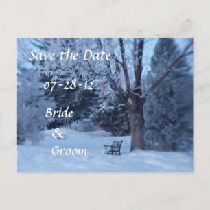Winterbank Hochzeitskarten Ankündigungspostkarte