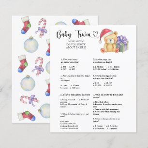 Winterbär - Baby Trivia   Baby Showspiel