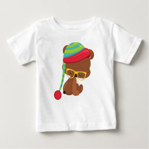 Winterbär, Hipster Bär, Brille, Hut Baby T-shirt