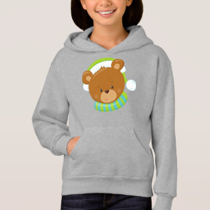 Winterbär, Niedlicher Bär, brauner Bär, Bär mit Hu Hoodie