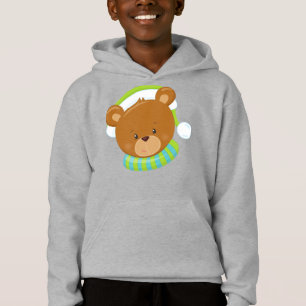 Winterbär, Niedlicher Bär, brauner Bär, Bär mit Hu Hoodie