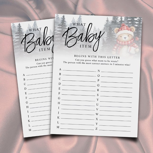 Winterbär was Baby Item Baby Shooting Game Begleitkarte (Von Creator hochgeladen)