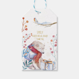 Winterbären-Geschenkmarke Personalisiert Geschenkanhänger