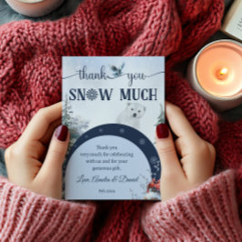 Winterbärenschnee Vielen Dank Baby Dusche Dankeskarte