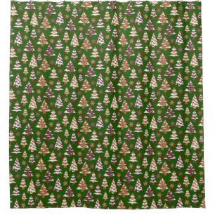 Winterbaum-Cookies Duschvorhang