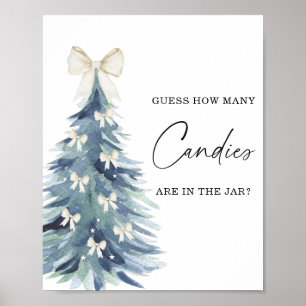 Winterbaum Errate wie viele Süßigkeiten Poster