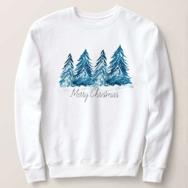 Winterbaum Frohe Weihnachten Moderne Schrift Niedl Sweatshirt (Design vorne)