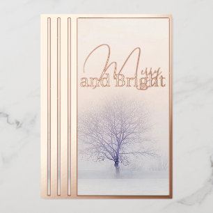 Winterbaum Fröhlich und Hell Folien Feiertagskarte