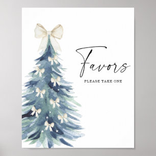 Winterbaum mit Schleifen Favoriten Poster