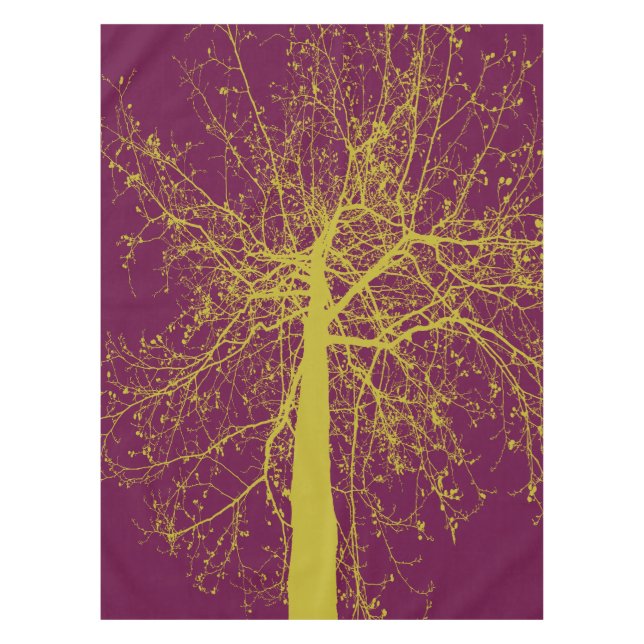 Winterbaum-Silhouette Tischdecke (Vorderseite)