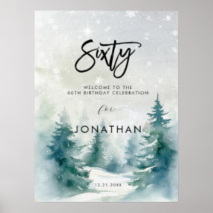 Winterbäume 60 Willkommenszeichen Poster