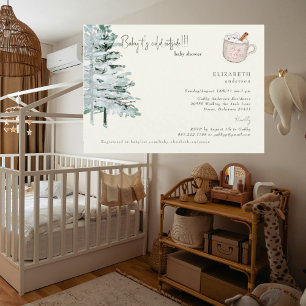 Winterbäume Baby, es ist kalt draußen Babyparty Einladung