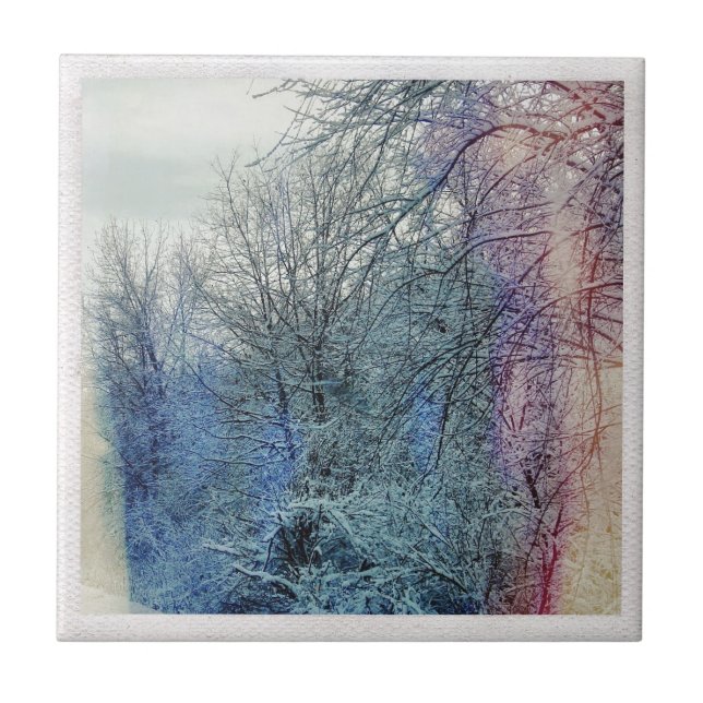 Winterbäume Fliese (Vorderseite)