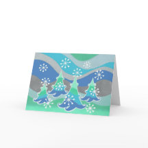 Winterbaume "Frohe Weihnachtskarte"