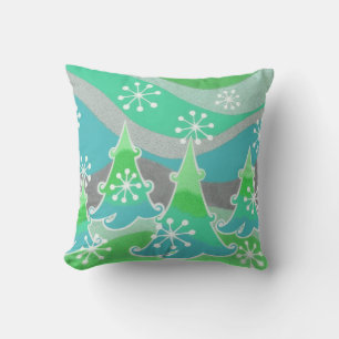 Winterbaume Grüner Wurfkissen Kissen