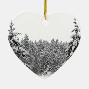 Winterbäume Personalisierte Winterdekoration Keramikornament
