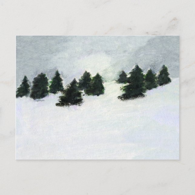 Winterbäume Postkarte (Vorderseite)