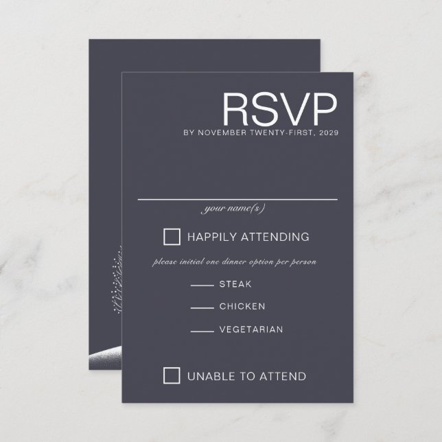 Winterbäume RSVP Karte (Vorne/Hinten)