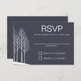 Winterbäume RSVP Karte