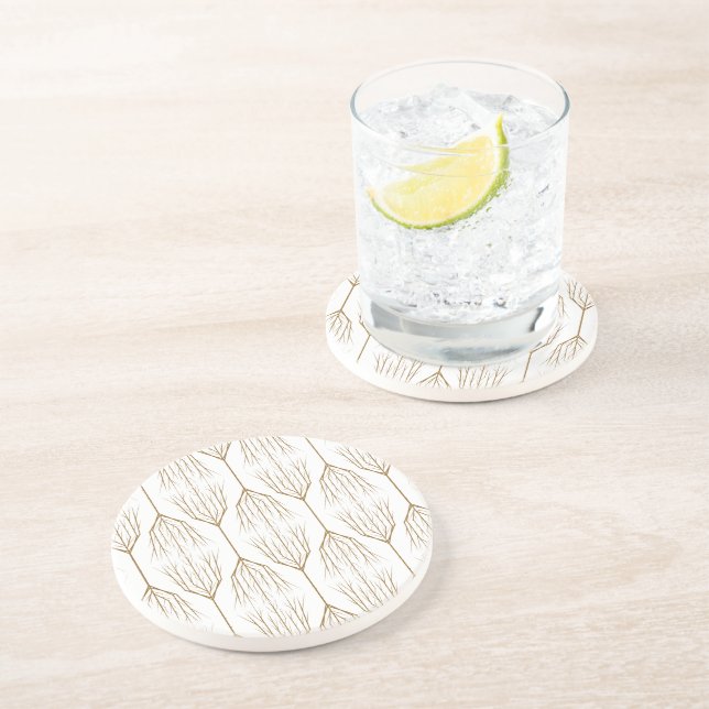 Winterbäume Sandstone Untersetzer (Seite)