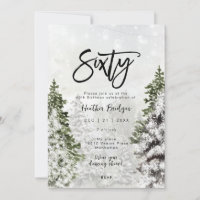 Winterbäume Schnee 60. Geburtstagsparty